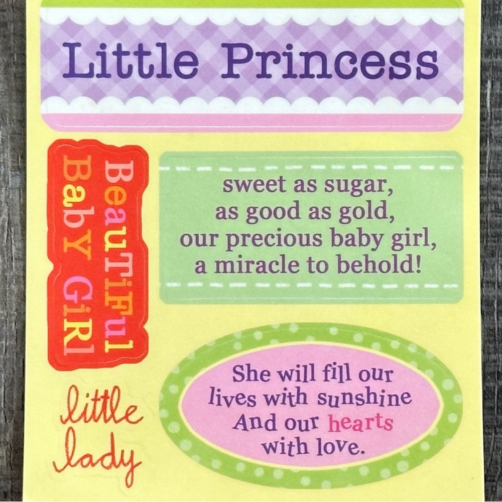 💞 New Little Princess Scrapbook Stickers